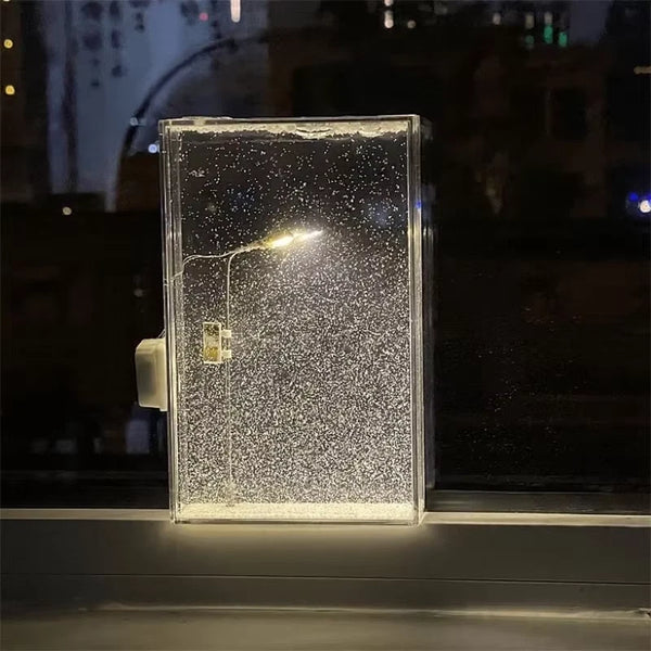 DIY Snow Globe Night Light - Snowy Street Lamp with Flowing Snowflakes